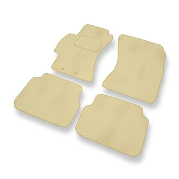 Fußmatten Auto für Subaru Impreza III Hatchback, Limousine (2007-2011) - Premium Velours beige Automatten Autoteppiche