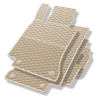 Gummifußmatten Auto für Mercedes-Benz C Klasse W205 (2013-2021) - Gummimatten Gummi Fußmatten - beige