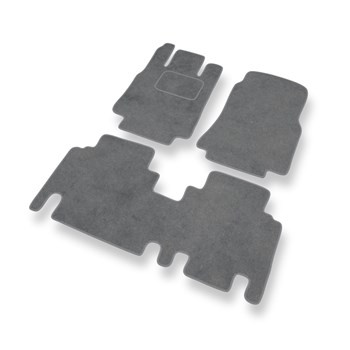 Fußmatten Auto für Mercedes-Benz Vaneo Van (2001-2005) - Premium Velours graue Automatten Autoteppiche