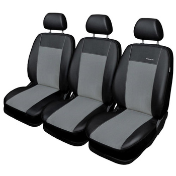 Maßgeschneiderte Sitzbezüge Auto für Citroen Berlingo III Van (2018-....) nur vordere Sitze - 3x1 - Autositzbezüge Schonbezüge für Autositze - szary