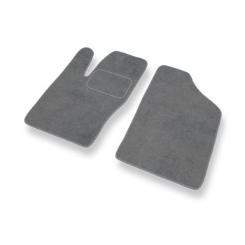 Fußmatten Auto für Fiat Seicento Hatchback, Van (1998-2010) - Premium Velours graue Automatten Autoteppiche