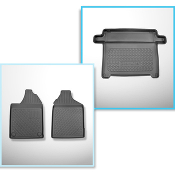 Set Kofferraumschale und angepasste Autoteppiche TPE für: Aixam Coupe electric Coupé (02.2017-....)