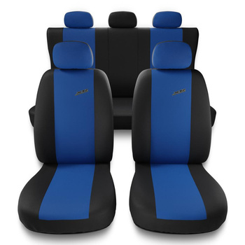 Universal Sitzbezüge Auto für Peugeot 208 I, II (2012-....) - Autositzbezüge Schonbezüge für Autositze - X.R-BL