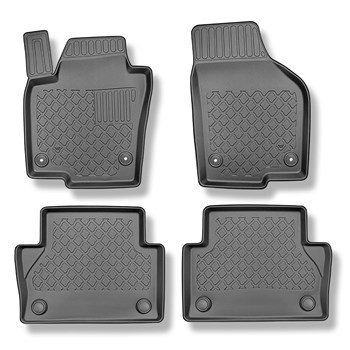 TPE Fußmatten Auto für Seat Alhambra II Van (09.2010-03.2022) - schwarz Automatten Autoteppiche - 5 oder 7 Sitze; ohne dritte Sitzreihe