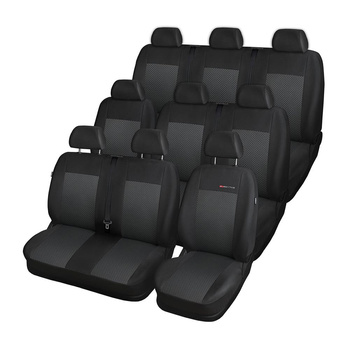 Maßgeschneiderte Sitzbezüge Auto für Volkswagen Transporter T4 BUS Van (1994-2003) - Autositzbezüge Schonbezüge für Autositze - für drei Reihen - E3