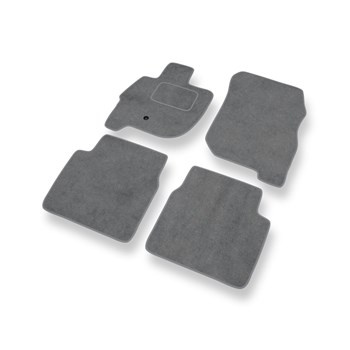 Fußmatten Auto für Mitsubishi Galant IX Limousine (2006-2012) - Premium Velours graue Automatten Autoteppiche