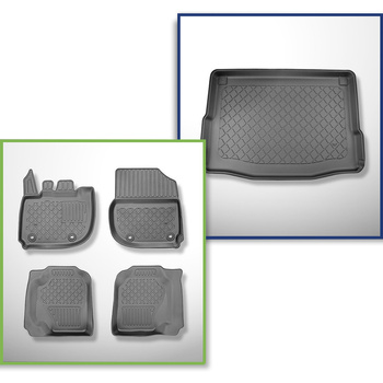 Set Kofferraumschale und angepasste Autoteppiche TPE für: Honda HR-V III SUV (09.2021-....) - ohne / mit Soundsystem