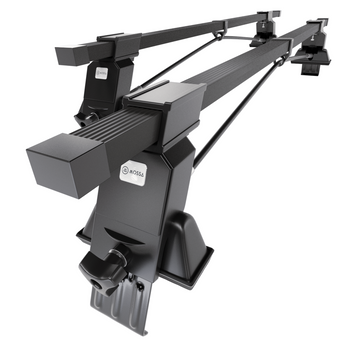 Stahl-Dachträger für Daewoo Lanos (1997-2008) - schwarz Dachträger Dachgepäckträger - ohne Montagelemente