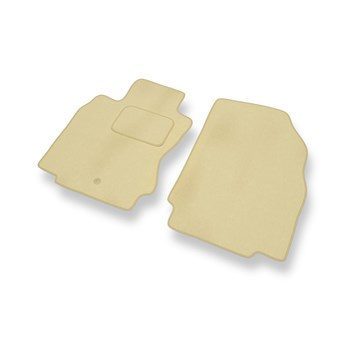 Fußmatten Auto für Nissan Note E11 MPV (2004-2013) - Premium Velours beige Automatten Autoteppiche
