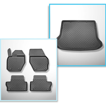 Set Kofferraumschale und angepasste Autoteppiche TPE für: Volvo XC60 I SUV (10.2008-06.2017)