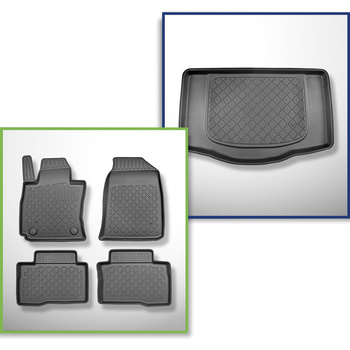 Set Kofferraumschale und angepasste Autoteppiche TPE für: Ssangyong Tivoli X150 Crossover (01.2020-12.2021) - unterer Kofferraum (ohne / unter Multiboden)