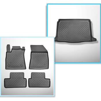 Set Kofferraumschale und angepasste Autoteppiche TPE für: Renault Megane IV Hatchback (01.2016-2024)