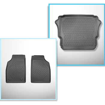 Set Kofferraumschale und angepasste Autoteppiche TPE für: Ligier JS60 SUV (09.2020-....)