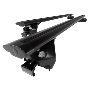 Aluminium-Dachträger für Opel Vectra C (2003-2008) - schwarz Dachträger Dachgepäckträger - integrierte Relinge