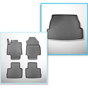 Set Kofferraumschale und angepasste Autoteppiche TPE für: Toyota RAV4 V SUV (01.2019-....)