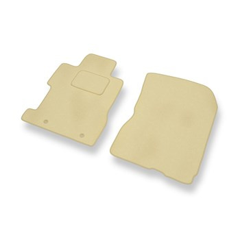 Fußmatten Auto für Honda Civic VIII Coupé, Hatchback, Limousine (2006-2011) 4 türig - Premium Velours beige Automatten Autoteppiche
