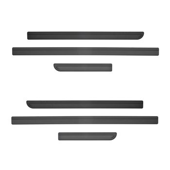 Schwarze Auto Seitenschutzleisten Volkswagen Transporter T5 Van (2004-2015) - (langer Radstand)