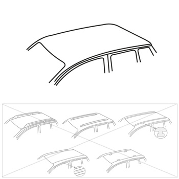 Aluminium-Dachträger für Ford Edge (2007-2014) - schwarz Dachträger Dachgepäckträger - ohne Montagelemente