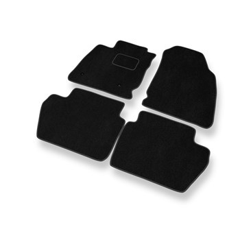 Fußmatten Auto für Ford EcoSport II (2018-2022) - Premium Velours schwarze Automatten Autoteppiche
