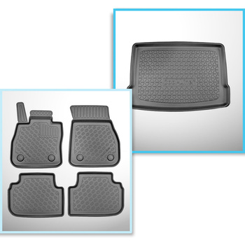 Set Kofferraumschale und angepasste Autoteppiche TPE für: BMW 1er F40 Hatchback (09.2019-06.2024)