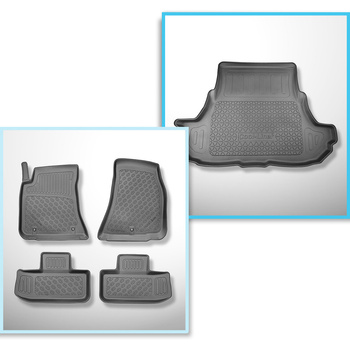 Set Kofferraumschale und angepasste Autoteppiche TPE für: Dodge Challenger III Coupé (2014-....)