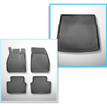 Set Kofferraumschale und angepasste Autoteppiche TPE für: Opel Insignia A Sports Tourer (01.2009-08.2017)