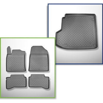 Set Kofferraumschale und angepasste Autoteppiche TPE für: Kia Ceed CD Plug-in Hybrid Kombi (01.2020-....)