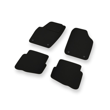 Fußmatten Auto für Volkswagen Polo IV 9N Hatchback, Limousine (2001-2009) - schwarze Automatten Autoteppiche