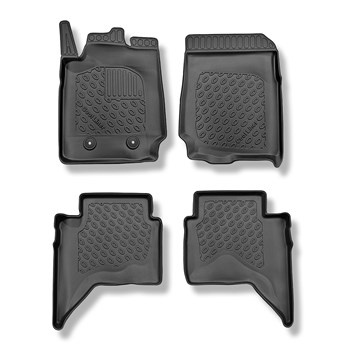 TPE Fußmatten Auto für Ford Ranger T6 PX1 Pick-Up (2012-11.2015) - schwarz Automatten Autoteppiche