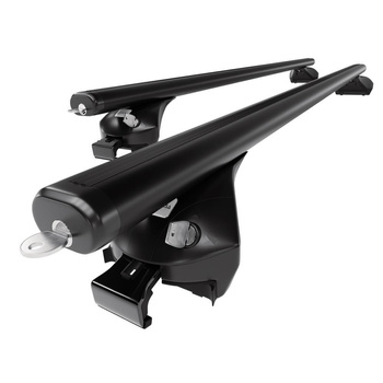 Aluminium-Dachträger für Seat Leon ST mk III (2014-2020) - schwarz Dachträger Dachgepäckträger - integrierte Relinge