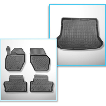 Set Kofferraumschale und angepasste Autoteppiche TPE PREMIUM für: Volvo XC60 I SUV (10.2008-06.2017)