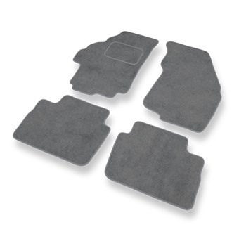 Fußmatten Auto für Suzuki Liana Hatchback, Limousine (2001-2007) - Premium Velours graue Automatten Autoteppiche