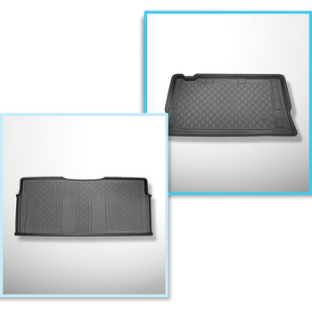 Set Kofferraumschale und angepasste Autoteppiche TPE für: Mercedes-Benz Vito W447 Tourer (10.2014-....) - hinter der dritten Sitzreihe;lange Version (Radstand 3200 mm, Autolänge 5140 mm);voll hinten 2. Reihe