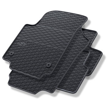 Gummifußmatten Auto für Skoda Citigo Hatchback (2011-2020) - Gummimatten Gummi Fußmatten - schwarz - 4 Stk.