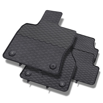 Gummifußmatten Auto für Seat Ateca SUV (2016-....) - Gummimatten Gummi Fußmatten - schwarz - 4 Stk.