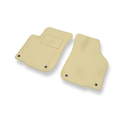 Fußmatten Auto für SEAT Leon I Hatchback (1998-2006) - Premium Velours beige Automatten Autoteppiche