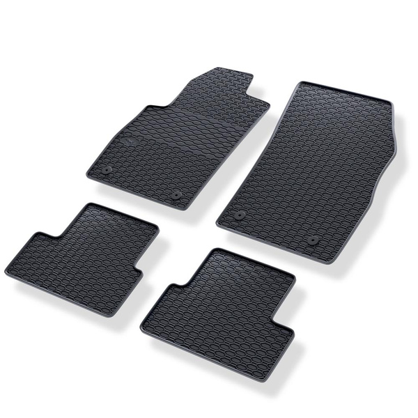 Gummifußmatten Auto für Opel Astra J Hatchback, Limousine, Sports Tourer (2009-2019) - Gummimatten Gummi Fußmatten - schwarz - 4 Stk.