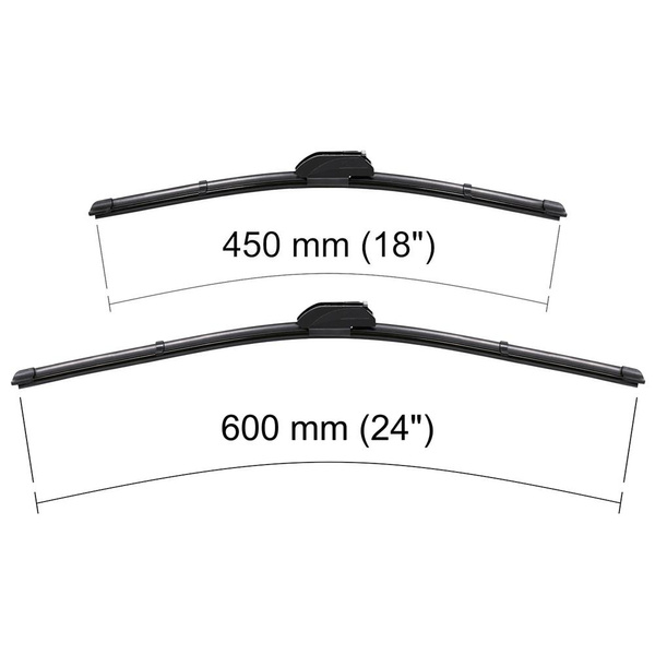 Vordere Scheibenwischer für Citroen C2 Hatchback (09.2003-12.2009) - Wischerblätter Flach