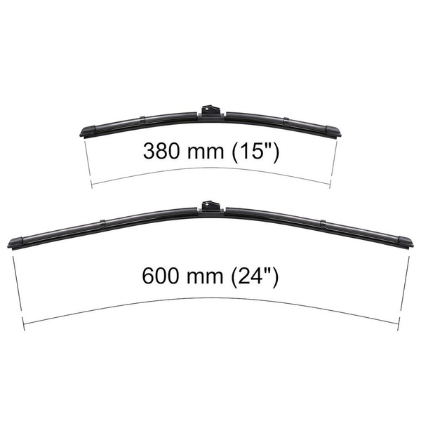 Vordere Scheibenwischer für Nissan Qashqai +2 Crossover (08.2008-12.2013) - Wischerblätter Flach