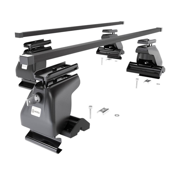 Stahl-Dachträger für Nissan Terrano R20 mk II (2003-2006) - schwarz Dachträger Dachgepäckträger - ohne Montagelemente