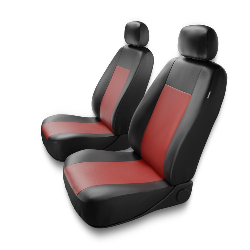 Universal Sitzbezüge Auto für Ford Fiesta MK5, MK6, MK7, MK8 (1999-2019) -  Vordersitze Autositzbezüge Schonbezüge - 2CM-RD rot