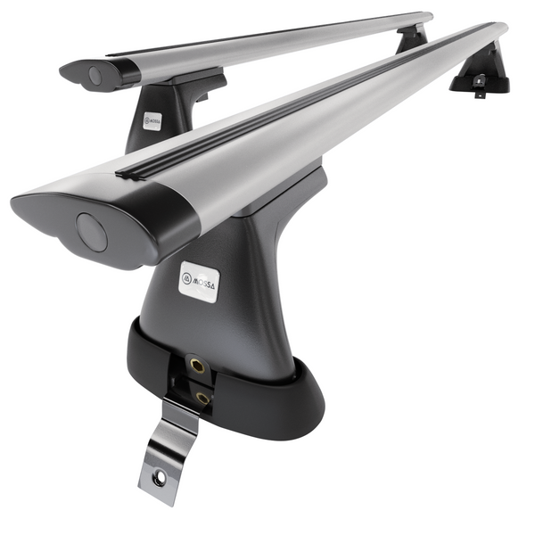 Aluminium-Dachträger für Dacia Sandero mk I (2007-2012) - silbern Dachträger Dachgepäckträger - ohne Montagelemente