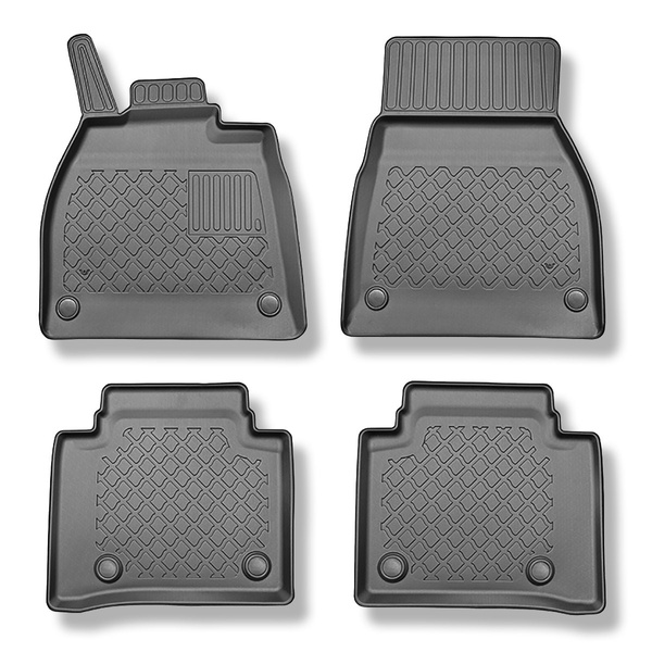 TPE Fußmatten Auto für Mercedes-Benz EQS V297 Limousine (09.2021-....) - schwarz Automatten Autoteppiche