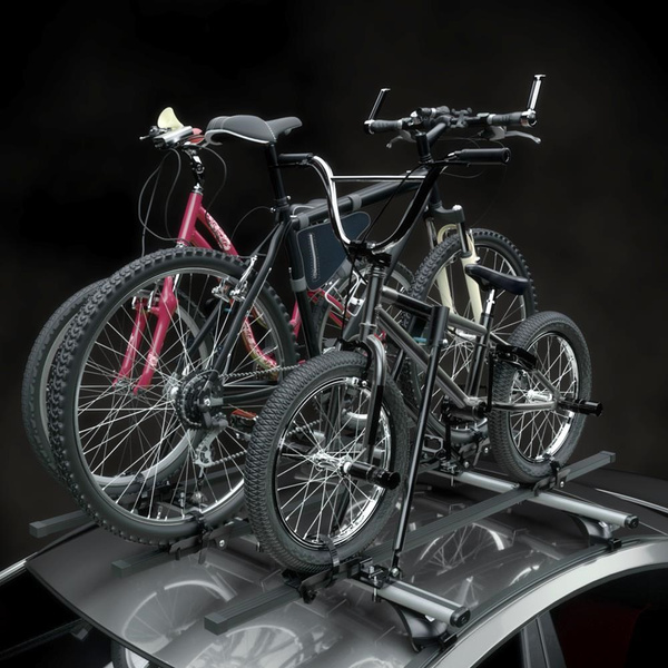 Dachfahrradträger, Dachfahrradhalter mit Stahlbalken - 3xM-04