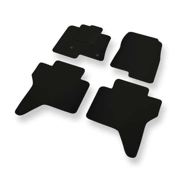 Fußmatten Auto für Mitsubishi Pajero IV SUV (2006-2017) 5 türig - schwarze Automatten Autoteppiche