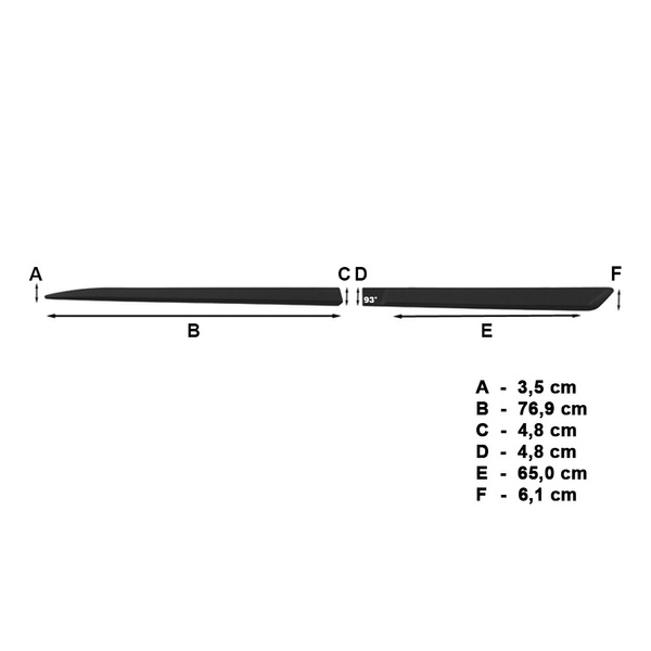 Schwarze Auto Seitenschutzleisten Citroen C4 Hatchback (2011-2017)