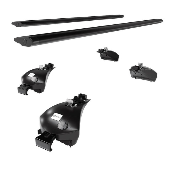 Aluminium-Dachträger für Peugeot 5008 II (2017-2024) - schwarz Dachträger Dachgepäckträger - integrierte Relinge