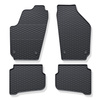 Gummifußmatten Auto für Volkswagen Fox (2005-2010) - schwarz Gummimatten Gummi Fußmatten