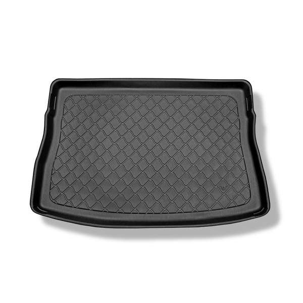 Kofferraumwanne für Volkswagen Golf VII Hatchback (10.2012-12.2019) - Kofferraummatte rutschfest Schutzmatte - erhöhte Ladefläche (mit Not-Reserverad/Reparaturset); mit vollem Reserverad