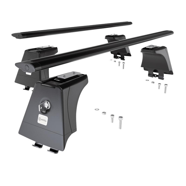 Aluminium-Dachträger für Ford Focus mk II (2005-2007) - schwarz Dachträger Dachgepäckträger - Montagepunkte